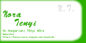 nora tenyi business card